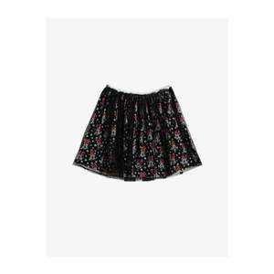 Koton Girl Black Minnie Mouse Licensed Printed Tulle Skirt vyobraziť