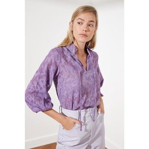 Trendyol Purple Fabric Detail Blouse vyobraziť