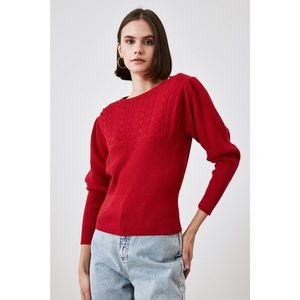 Trendyol Knitwear Sweater WITH Red Knitting Detail vyobraziť
