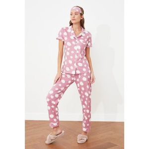 Trendyol Pink Printed Knitted Pajamas Set vyobraziť