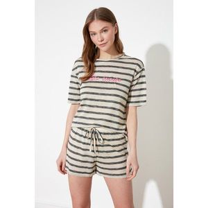 Trendyol Striped Knitted Pajamas Set vyobraziť