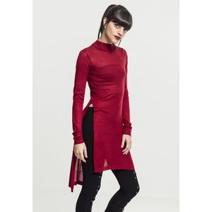 Urban Classics Ladies Fine Knit Turtleneck Long Shirt burgundy - M vyobraziť
