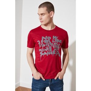 Trendyol Claret Red Men's Regular T-Shirt vyobraziť
