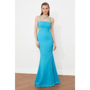 Trendyol Blue Strap Detailed Evening Dress & Graduation Gown vyobraziť