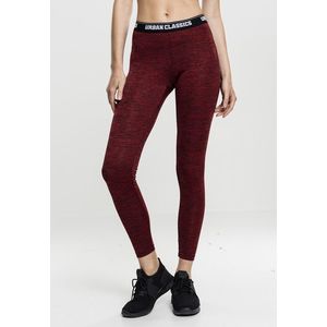 Urban Classics Ladies Active Melange Logo Leggings red/black/black - L vyobraziť