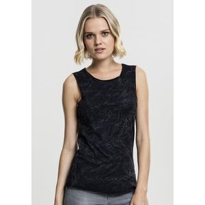 Urban Classics Ladies Crinkle Wash Back Cut Top black - L vyobraziť