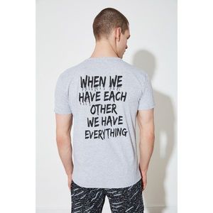 Trendyol Gray Men's Regular T-Shirt vyobraziť