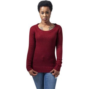 Urban Classics Ladies Long Wideneck Sweater burgundy - M vyobraziť