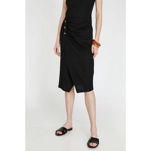 Koton Women Black Button Detailed Skirt vyobraziť