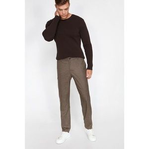 Koton Men's Brown Pocket Detailed Trousers vyobraziť