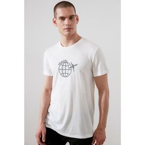 Trendyol White Men's T-Shirt vyobraziť