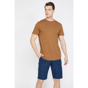 Koton Men's Navy Blue Patterned Shorts vyobraziť