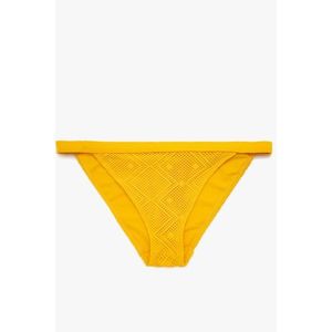 Koton Women's Yellow Fishnet Detailed Bikini Bottom vyobraziť