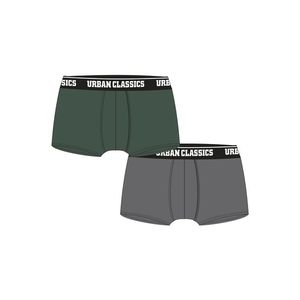 Urban Classics Men Boxer Shorts Double Pack darkgreen+grey - 3XL vyobraziť