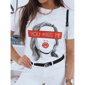 YOU KISS ME women's T-shirt white Dstreet RY1675 vyobraziť