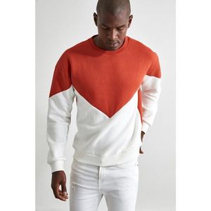 Trendyol Cinnamon Men Paneled Regular Fit Sweatshirt vyobraziť