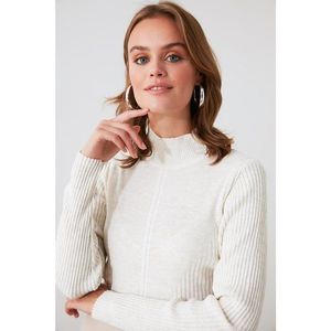 Trendyol Stone Upright Collar Knitwear Sweater vyobraziť