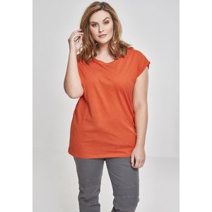 Urban Classics Ladies Extended Shoulder Tee rust orange - 3XL vyobraziť
