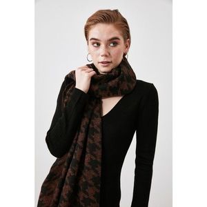 Trendyol Brown Jumper Patterned Textured Scarf vyobraziť