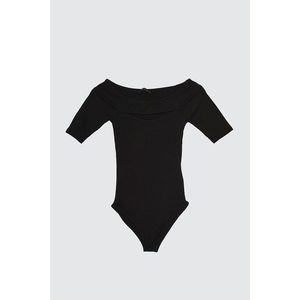 Trendyol Black Cut Out Detailed Snap Knitted Body vyobraziť