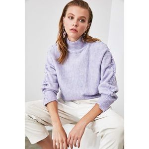 Trendyol Lila KnitTed Detailed Knitwear Sweater vyobraziť