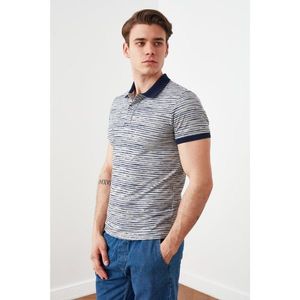 Trendyol Gray Men's Short Sleeve Slim Fit Polo Collar T-shirt vyobraziť
