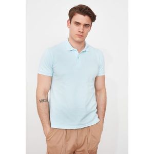 Trendyol Blue Men's Slim Fit Polo Collar Polo Neck T-shirt vyobraziť