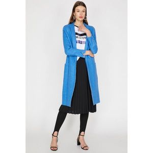 Koton Women's Blue Pocket Detail Coat vyobraziť