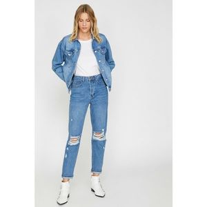 Koton Women's Blue Mom Jean Pants vyobraziť