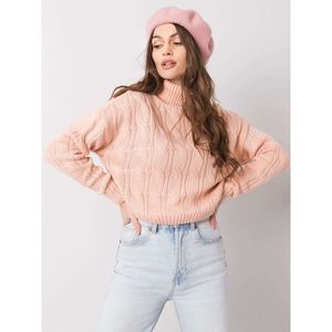 Ladies peach turtleneck sweater vyobraziť