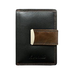 Brown leather wallet with a zipper and a latch vyobraziť