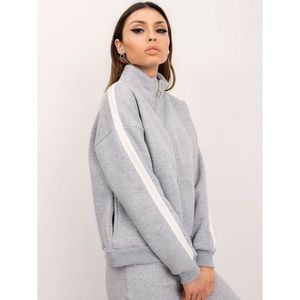 RUE PARIS gray zipped sweatshirt vyobraziť