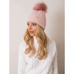 RUE PARIS Light pink winter hat vyobraziť
