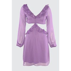 Trendyol Purple Flywheel Detailed Chiffon Dress vyobraziť