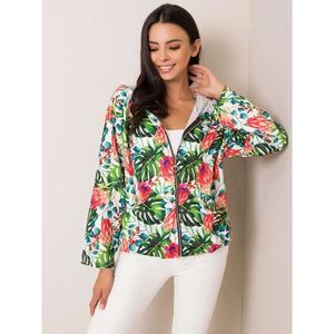 White and green hoodie with floral patterns vyobraziť