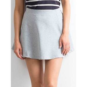 Light gray flared mini skirt vyobraziť