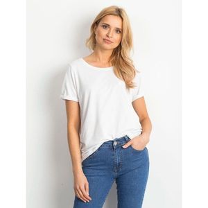 Basic white cotton t-shirt for women vyobraziť