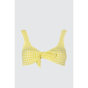 Trendyol Yellow Textured Bikini Top vyobraziť