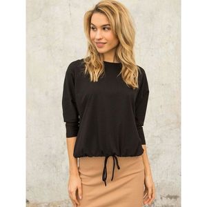 Black oversize women´s FOR FITNESS blouse vyobraziť