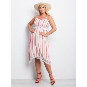 Red and white striped dress vyobraziť