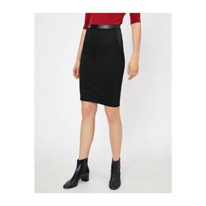 Koton Women's Leather Detailed Skirt vyobraziť