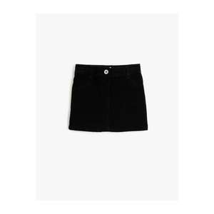 Koton Velvet Cotton Pocket Skirt vyobraziť