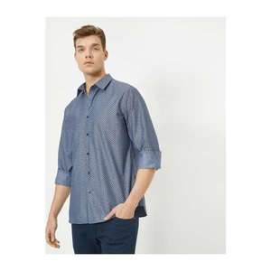 Koton Classic Collar Long Sleeve Patterned Shirt vyobraziť