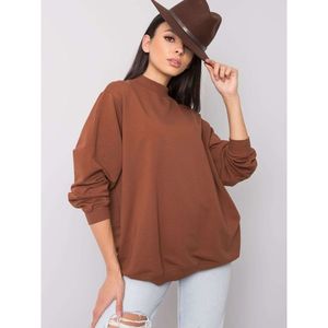 Basic brown cotton sweatshirt vyobraziť