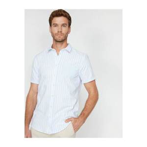 Koton Men's Blue Striped Shirt vyobraziť