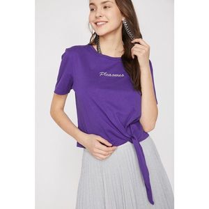 Koton Women's Purple Printed T-Shirt vyobraziť