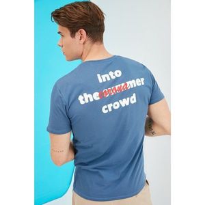 Trendyol Indigo Men's Regular Fit Crew Neck Short Sleeve T-Shirt vyobraziť