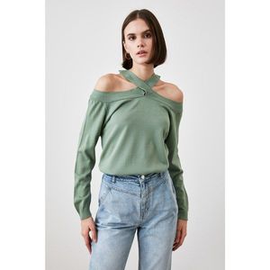Trendyol Mint Cut Out Detailed Knitwear Sweater vyobraziť