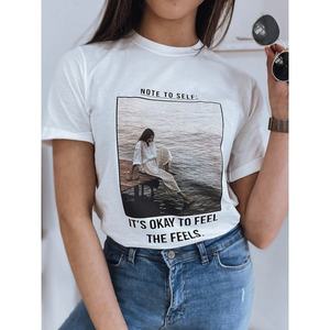 THE FEELS women's T-shirt ecru RY1637 vyobraziť