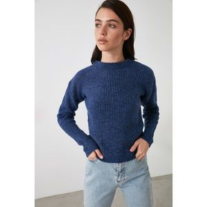 Trendyol Indigo Bonding Detailed Knitwear Sweater vyobraziť